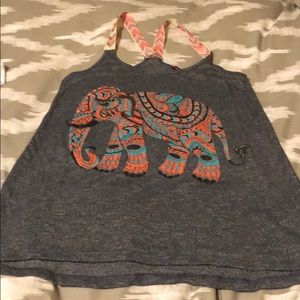 Grey Elephant Tank Top
